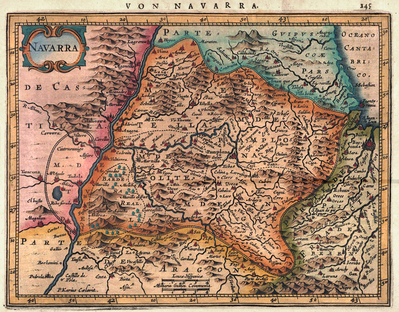 Navarra Spanje 1651 Mercator